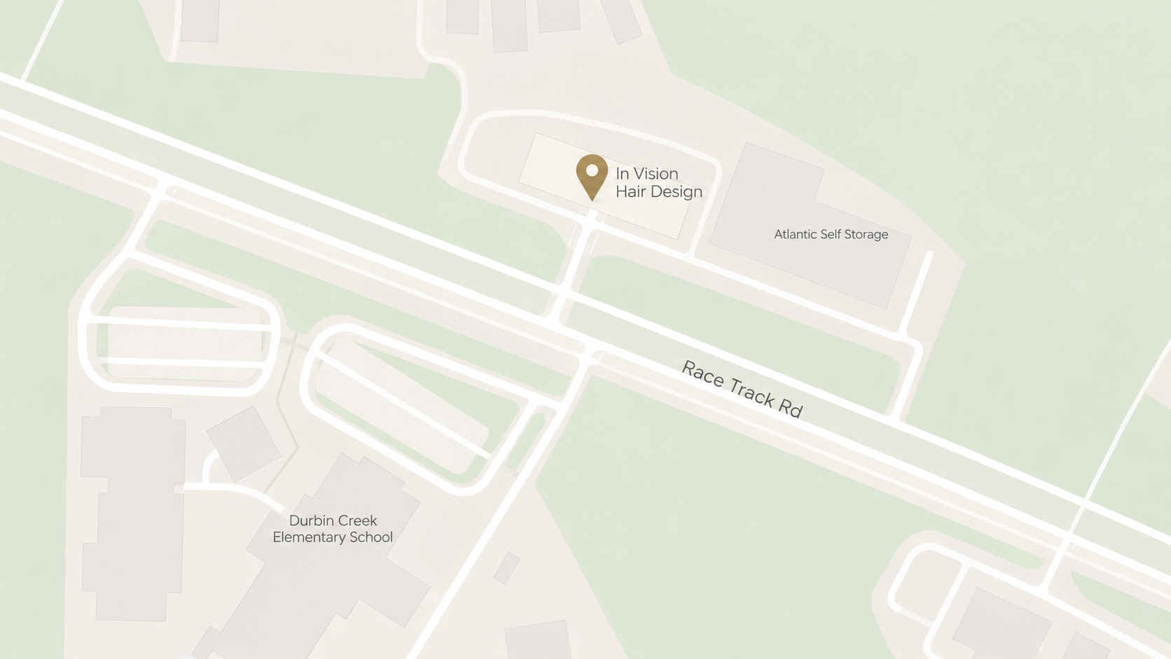 Illustrative map showing In Vision Hair Design near Race Track Road in St. Johns